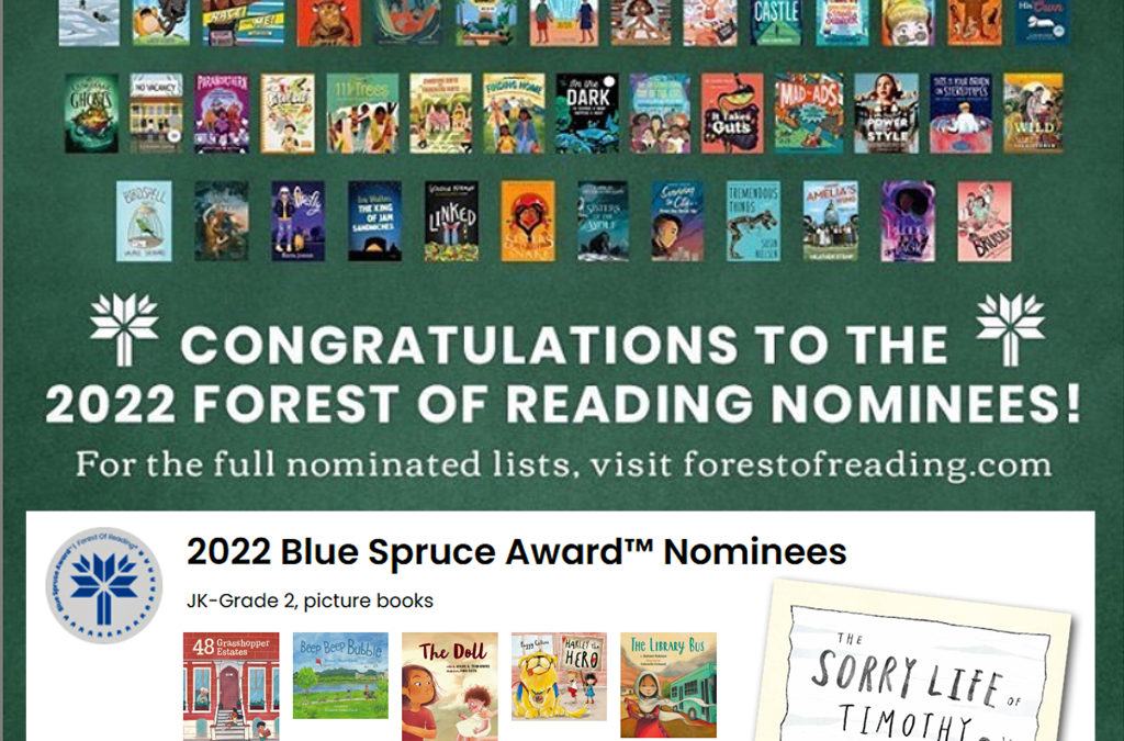 The Sorry Life of Timothy Shmoe Nominated for the 2022 Blue Spruce Award!